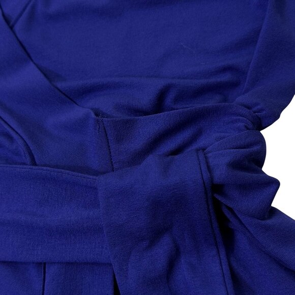 Banana Republic Gemma Wrap Dress Royal Violet Petite Large - Picture 6 of 11
